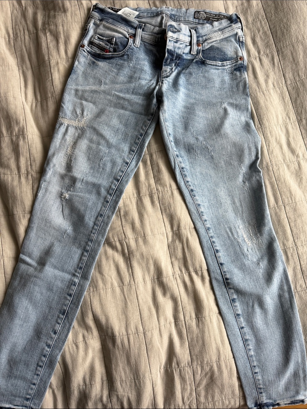 Diesel Light Blue Skinny Jeans - Faded Wash
